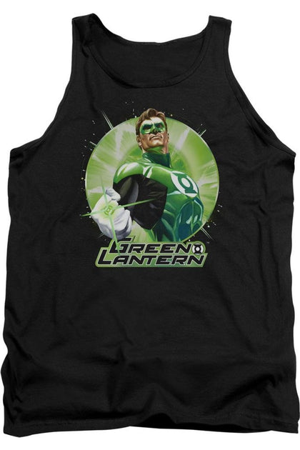 Gildan Justice League of America Green Static Tank Top Black Medium 2