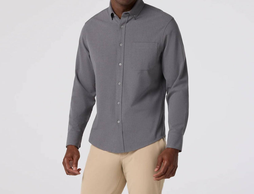 Mizzen + Main City Flannel Shirt Grey Medium 2