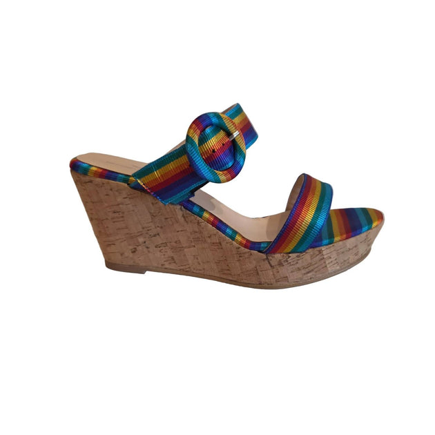 Brenda Zaro Jacquard Wedge Sandal Multi EU 40 2