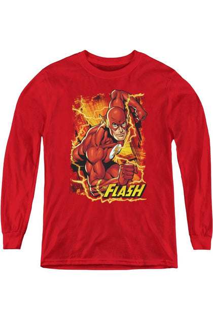 Gildan Justice League Flash Long Sleeve Tee Red XL 2