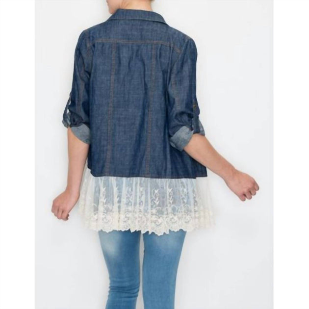 Origami Women's Denim Jacket Blue 3X 3