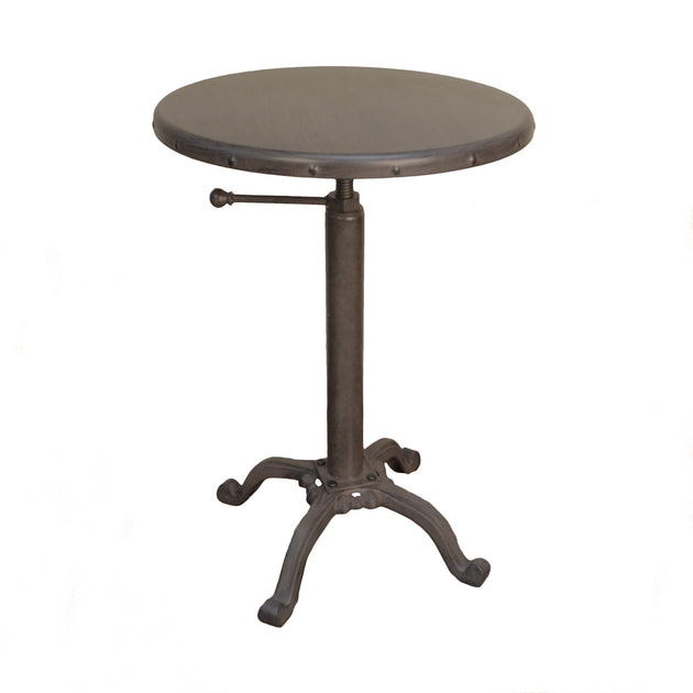 Hivvago 22 Inch Round Iron End Table 2