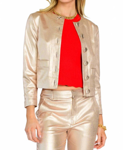 Elizabeth James The Label Remy Jacket Gold Large 2