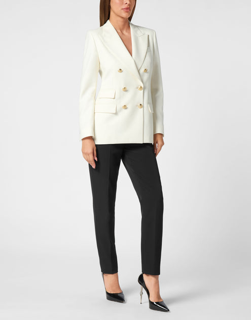 Philipp Plein Marine Fit Blazer White XS 3