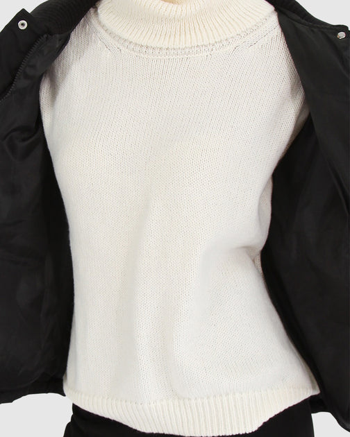 Belle & Bloom See You Again Quilted Jacket Grey Large 4