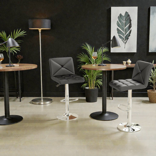 Hivvago Adjustable Bar Stool Black 4