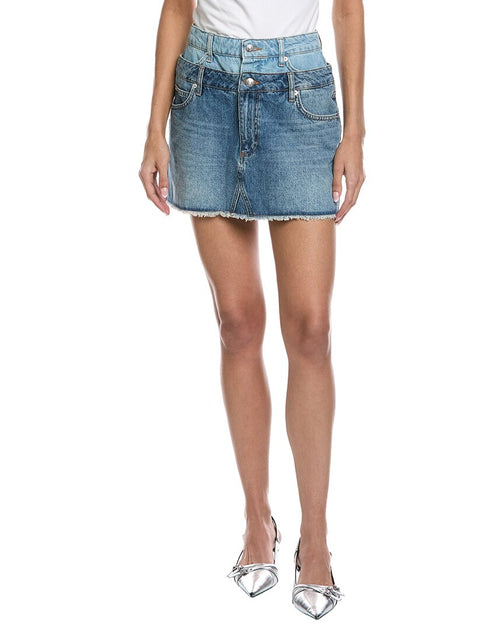SIMKHAI Salix Denim Mini Skirt Blue 28 2