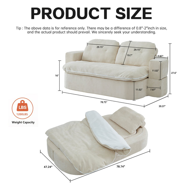 Streamdale Floor Sofa Corduroy 6