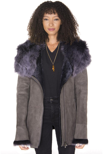 Infinity Romsey Sheepskin Coat Grey Size XL 3