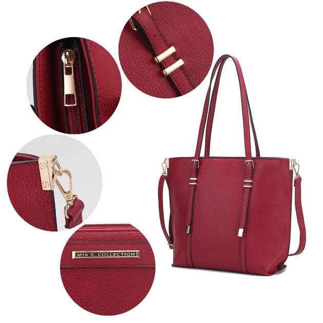 MKF Collection Emery Tote Bag Red Large 4