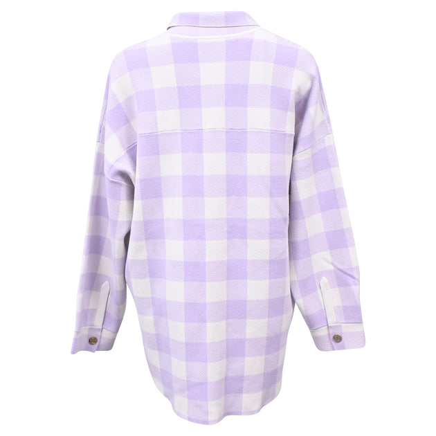 Maje Michael Shirt Jacket Purple One Size 4