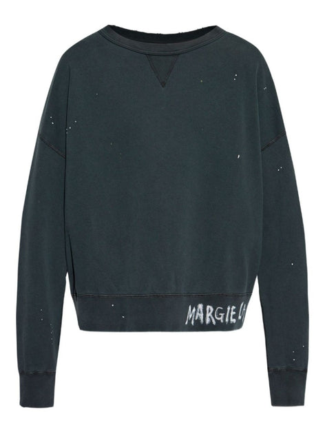 パーカー・フーディ Maison Margiela Crew Neck Sweatshirt With Distressed Details Maison Margiela Crew Neck Sweatshirt With Distressed Details