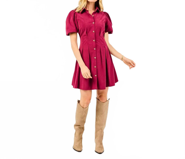 Michelle McDowell Rory Mini Dress Pink Large 2