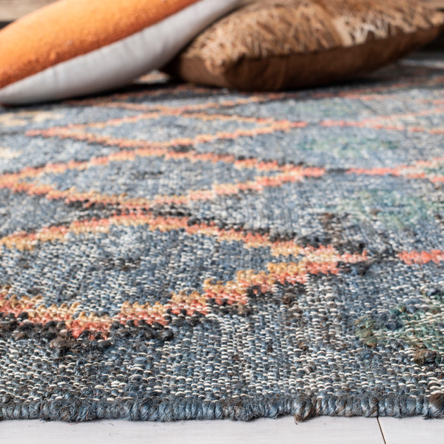 Safavieh Kilim KLM753 Area Rug Charcoal/Gold 4