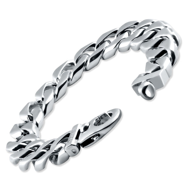 Pompeii3 Herren Heavy Cuban Link Armband Silber 8.5 Zoll 3