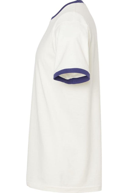 Tultex Fine Jersey Ringer T-Shirt Weiß XXLarge 4