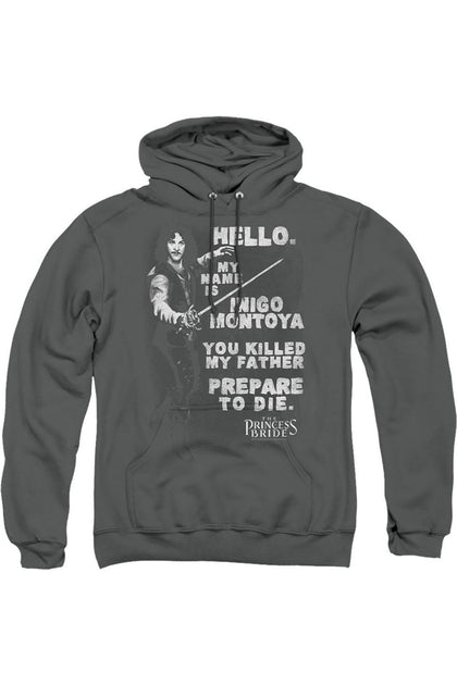 Gildan Princess Bride Hello Again Hoodie Grey Large 2
