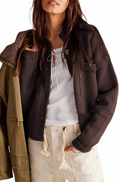Ninexis Solid Cardigan Sweater Brown XL 2