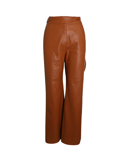 Nanushka Flared-Leg Trousers Brown XS 2