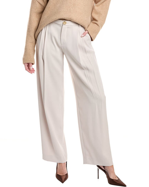 Vince Drop Waist Pleated Trouser Beige US 2 2