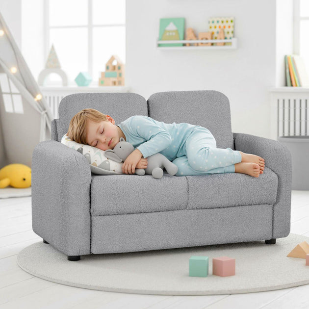 Hivvago 2-Seat Kids Sofa Teddy Fleece 5