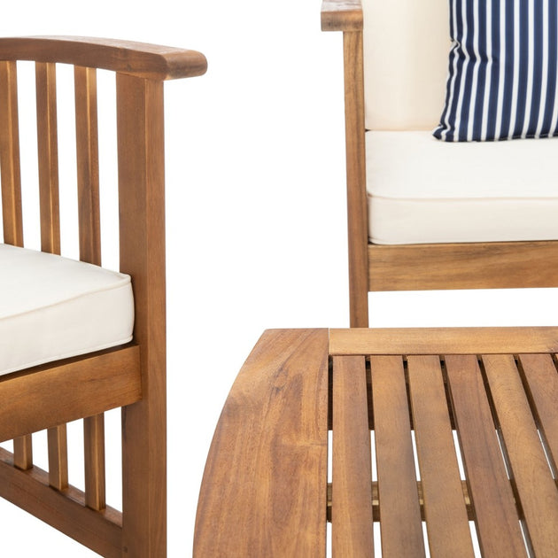Safavieh Rocklin 4 Piece Outdoor Set Navy 3