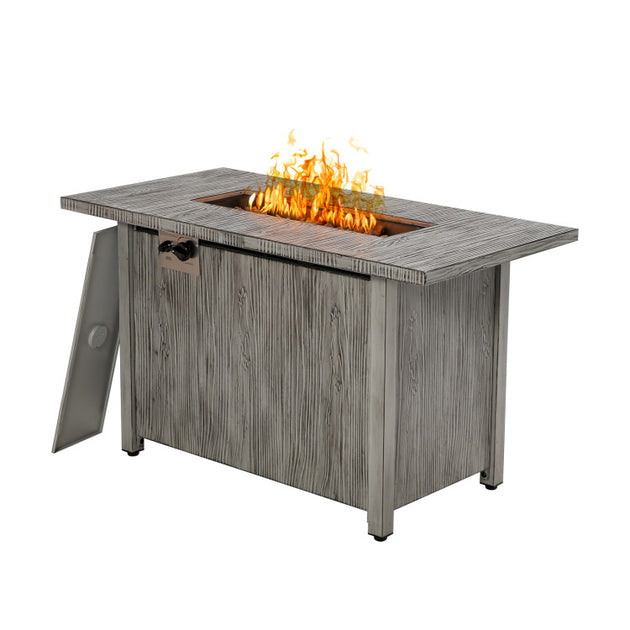 Hivvago Propane Fire Pit Table Gray 2
