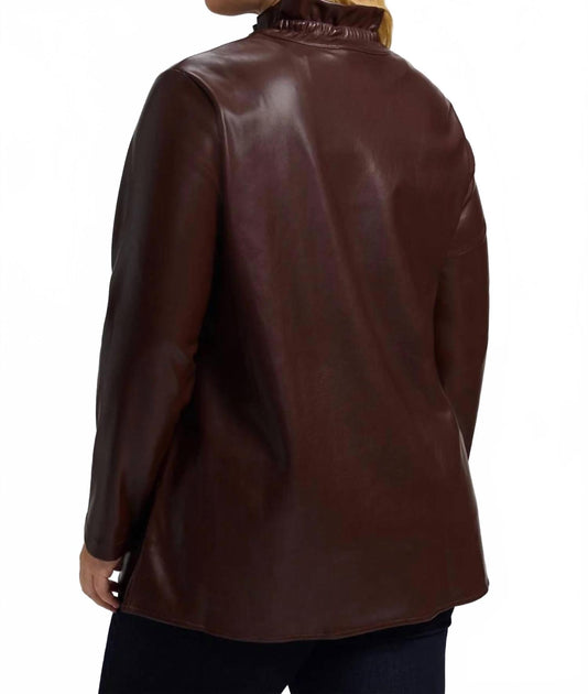 Foxcroft Carolina Shirt Jacket Brown Small 4