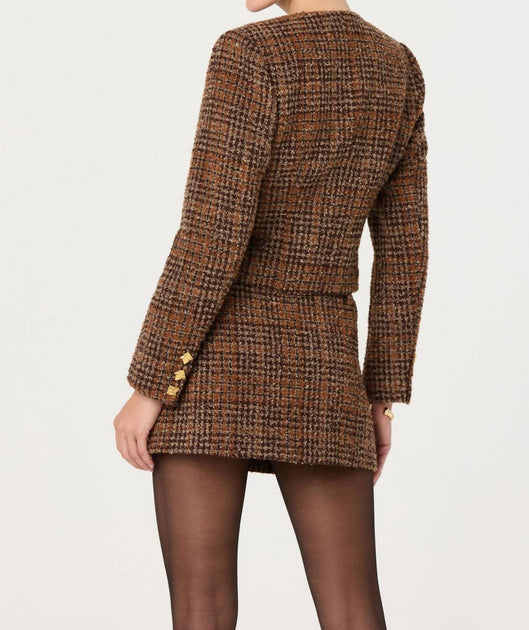 ASTR The Label Kyleigh Jacket Brown Small 4