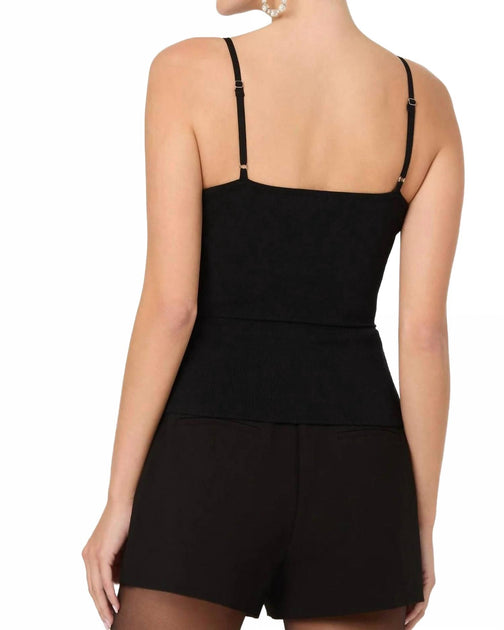 ASTR Addie Sweater Tank Top Black Large 4