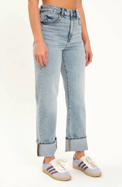 Sundaze High Rise Vintage Straight Jeans Blau 28 4