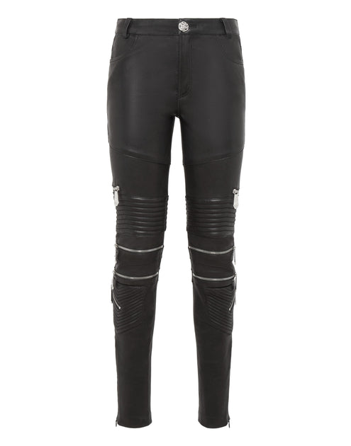 Philipp Plein Leather Trousers Black XSmall 3