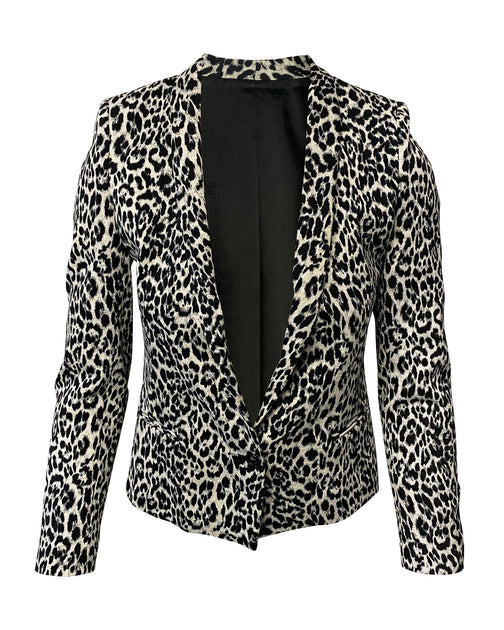 The Kooples Leopard Print Trouser Suit Set Grey EU 36 2