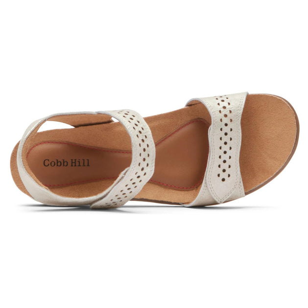 Cobb Hill May Wave Strap Sandal White US 11 4
