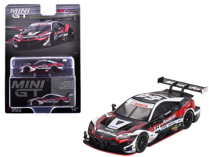 Mini GT Honda NSX-GT Type S GT500 #64 Modulo Nakajima Racing 2023 White 1/64 2