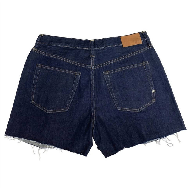 AE77 Women's Cotton Rough Hem Denim Shorts Blue US 4 3