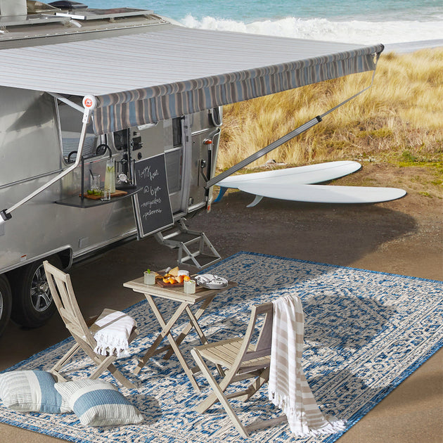 Jonathan Y Sinjuri Square Area Rug Blue 3