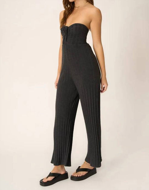 Pro-Ject Marseille Strapless Rib Jumpsuit Black XSmall 4