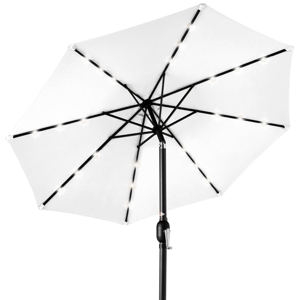 10ft solar led lighted patio umbrella w tilt adjustment fade-resistance Best Choice Products 10ft Solar Led Lighted Patio Umbrella W/ Tilt  Adjustment, Uv-resistant Fabric