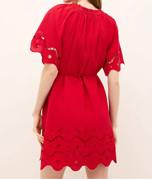 Marie Oliver Tegan Dress Red Small 4