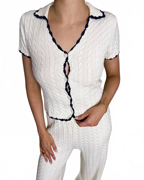 Bailey Rose Modern Knit Romance Set Weiß Small 3