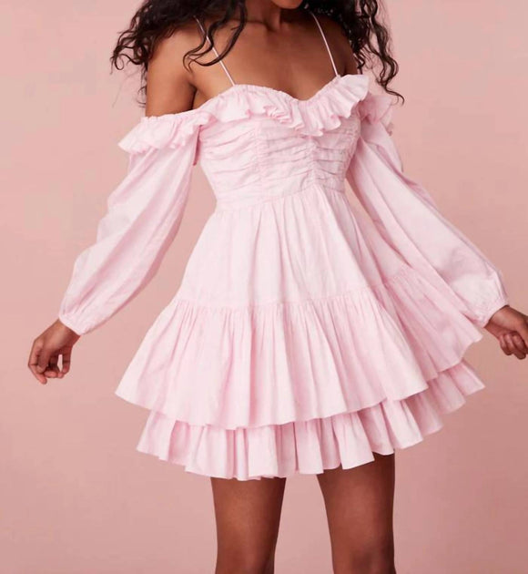 LoveShackFancy Zennia Dress Pink Small 2