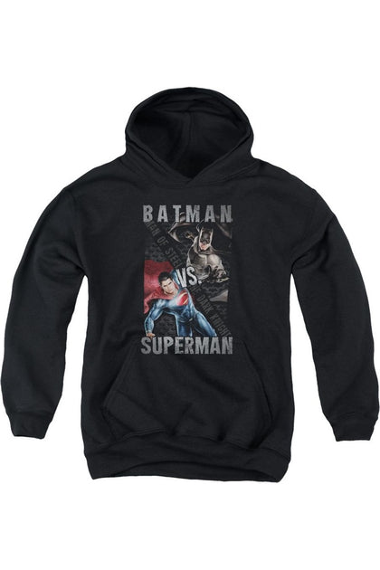 Gildan Batman V Superman Hero Split Jugend Kapuzenpulli Schwarz XLarge 2