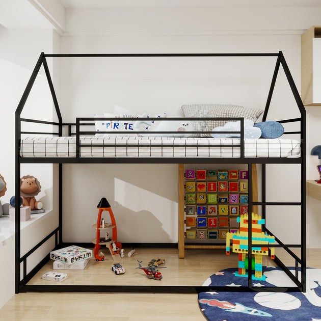 Streamdale Metal Twin Bunk Bed Black 2