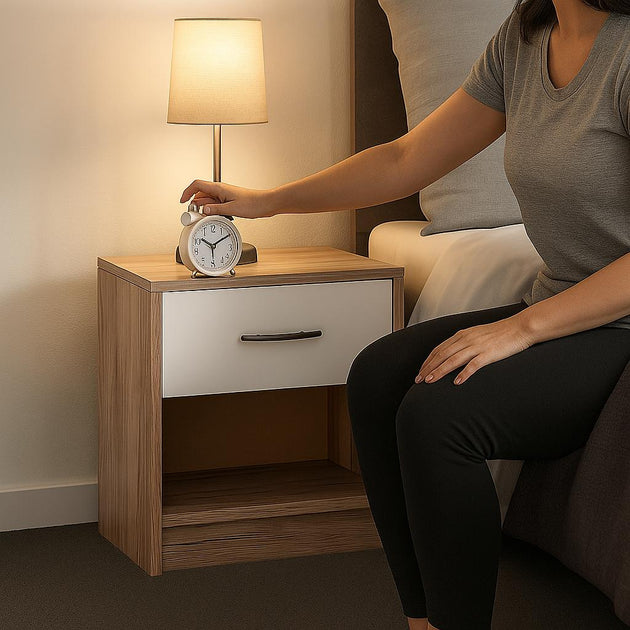Hivvago Bedside Table Brown 7