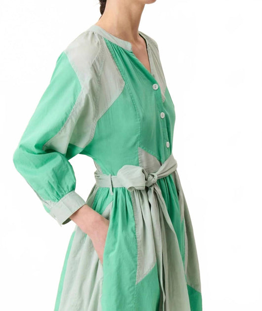 Robe Leon & Harper Runa Patch Vert Medium 4