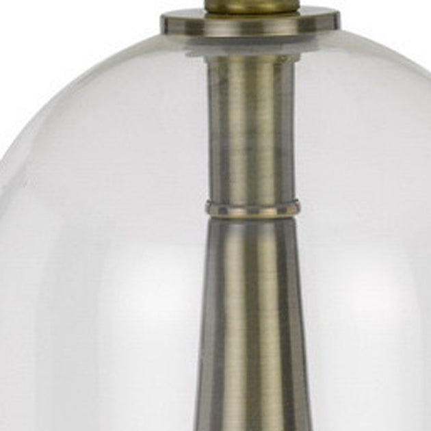 Hivvago 29 inch Clear Metal Table Lamp White 4