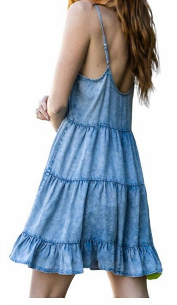 EN CREME Robe en Jean Cami Bleu Medium 3