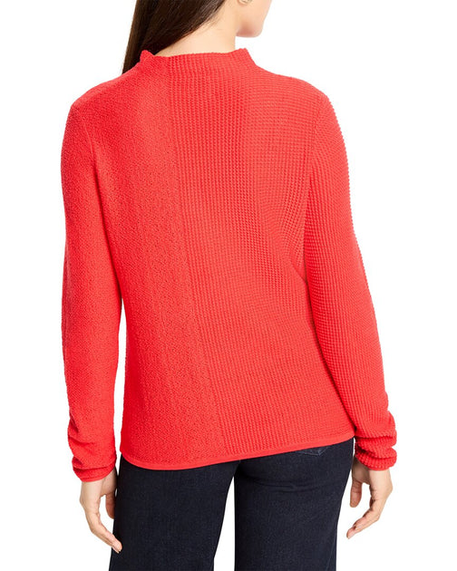 Nic + Zoe Pixel Strickpullover Rot Small 3