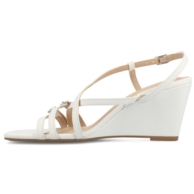 Journee Collection Clinne Wedge Sandals Multi US 7 3
